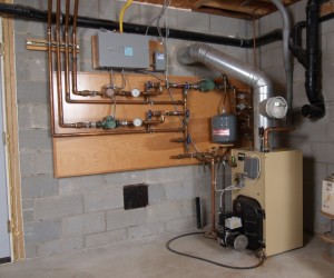 Original heating system, prior to piping modifications