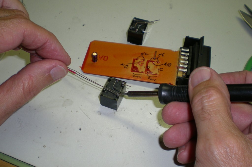 Attaching relay leads